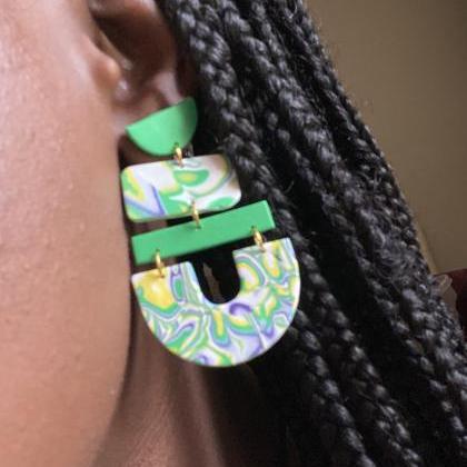 Melissa Polymer Clay Earrings | Amoeba Collection..