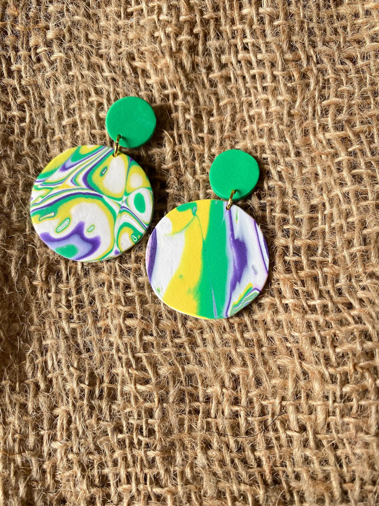 Jenn | Amoeba Collection | Contemporary Polymer Clay Drop Earrings | Lightweight Polymer Clay Statement Earrings | Polymer Clay Earrings Studs | Black Owned