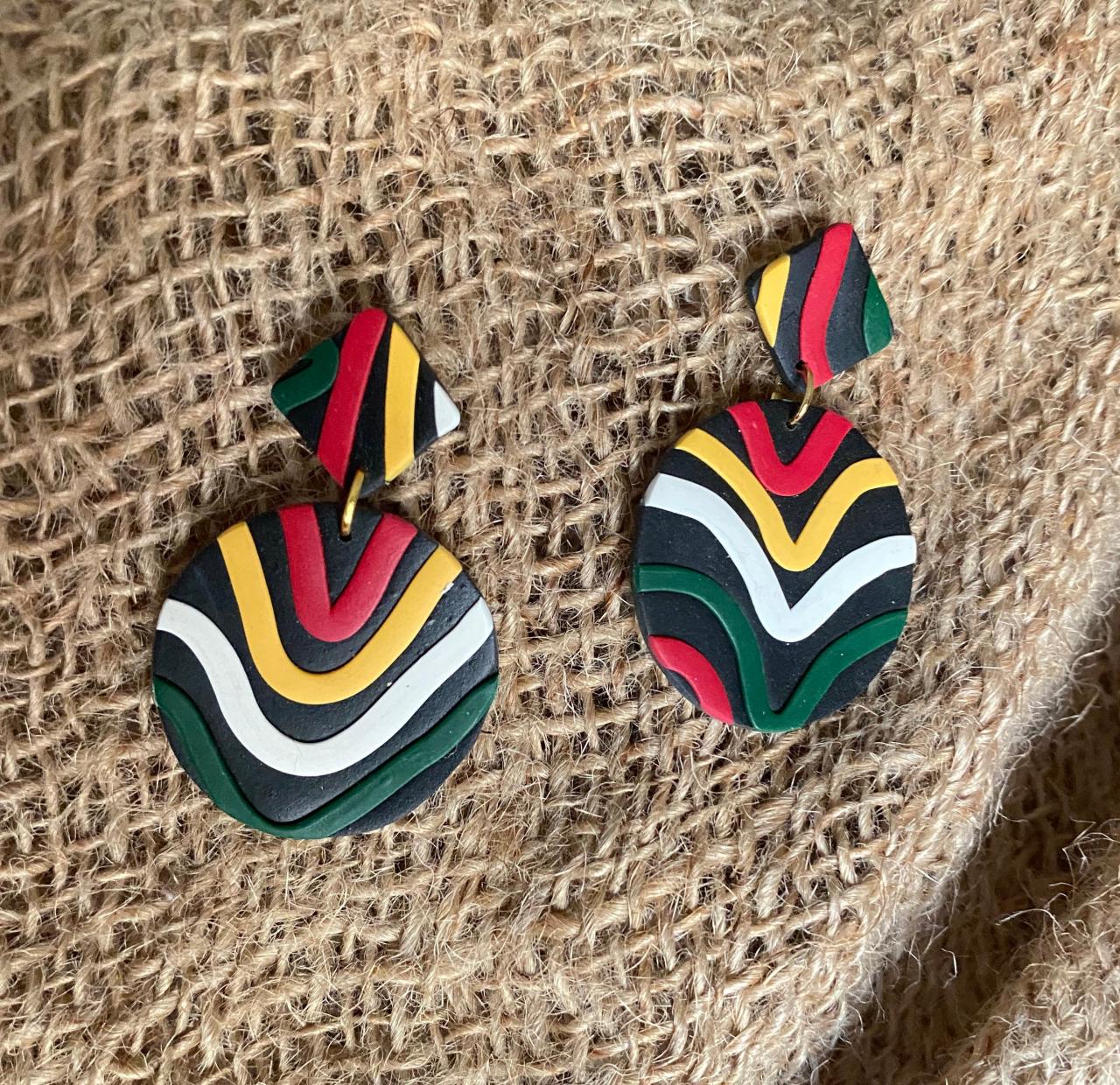 Ella - For The Culture Collection | Andmade Polymer Clay Statement Earrings